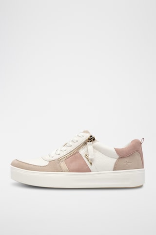 Baskets en cuir - Rose et beige