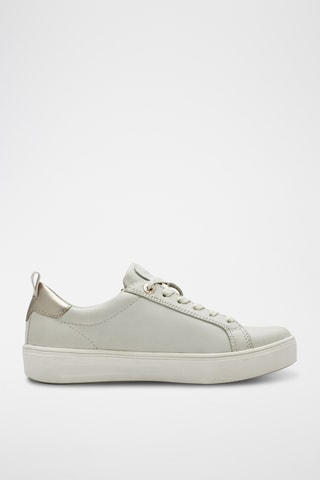 Sneakers in pelle - Bianco e dorato