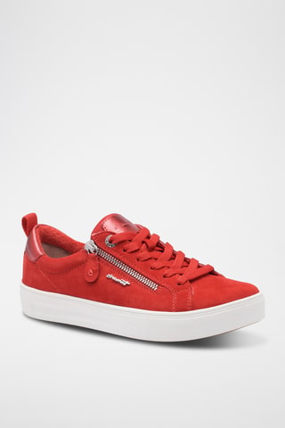 Baskets en cuir - Rouge