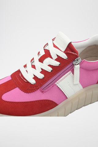 Baskets en cuir - Rouge et rose