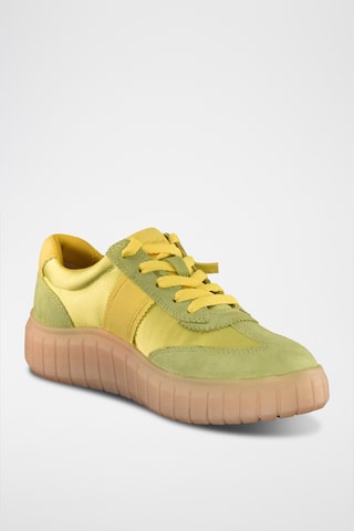Baskets en nubuck - Jaune et vert