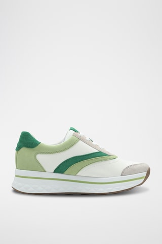 Baskets plateformes en cuir - Vert