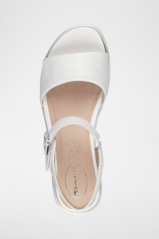 Sandales compensées en cuir - Blanc