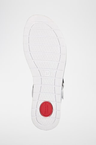 Sandales compensées en cuir - Blanc
