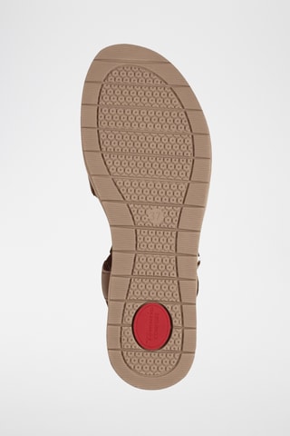 Sandales compensées en cuir - Marron