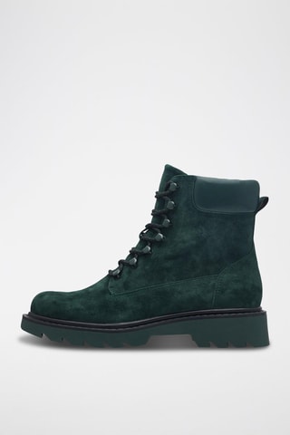 Stivaletti in pelle scamosciata - Verde scuro