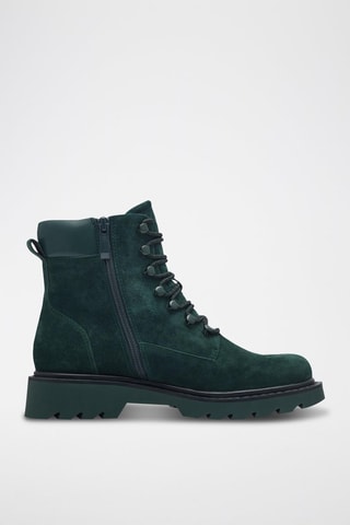 Stivaletti in pelle scamosciata - Verde scuro