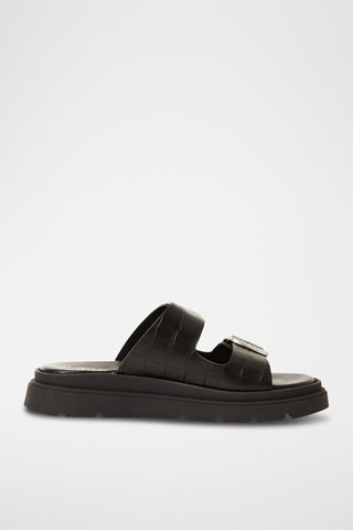 Mules en cuir - Noir