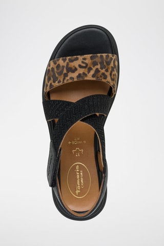 Sandali in pelle - Cammello e nero