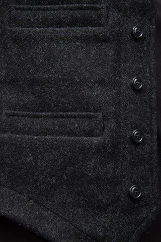 Mouwloos Wollen Gilet - Zwart
