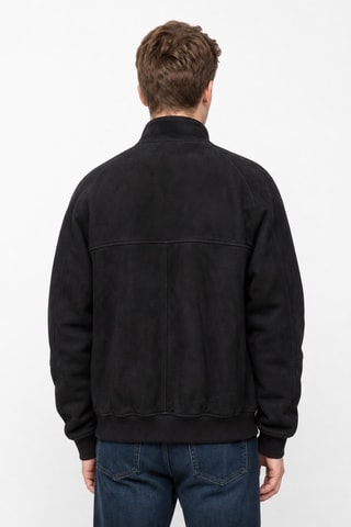 Leren Bomberjack - Zwart