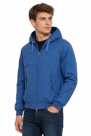 Linnen Jack met Capuchon - Blauw