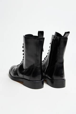 Bottines en cuir de veau Cal - Noir