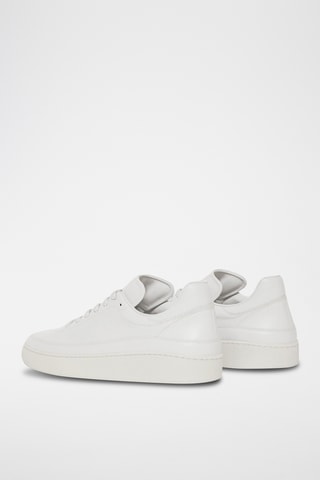 Baskets plateformes en cuir de veau - Blanc