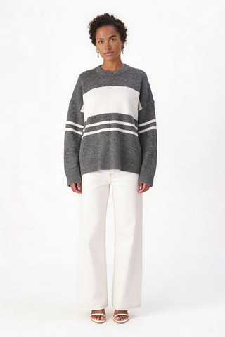Pull en mérinos et cachemire - Gris foncé chiné