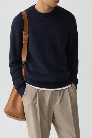 Pull en laine mérinos Maden, laine et mérinos - Bleu marine