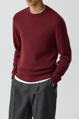 Pull en laine mérinos Maden - Bordeaux