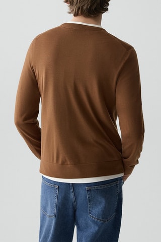 Pull en laine mérinos Regal - Marron
