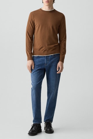 Pull en laine mérinos Regal - Marron