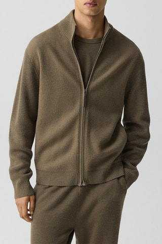 Gilet en laine mérinos Boiled - Kaki