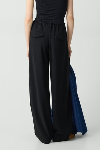 Pantalon wide legs Pleated - Noir