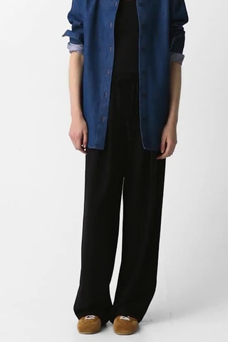 Pantalon wide legs Pleated - Noir