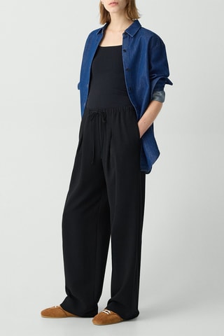 Pantalon wide legs Pleated - Noir