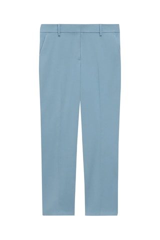 Pantalon droit en laine Treeca - Ciel