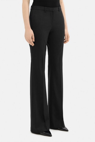 Pantalon regular en laine Demitria - Noir