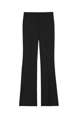 Pantalon regular en laine Demitria - Noir