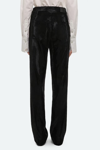 Pantalon en velours taille haute Pony - Noir