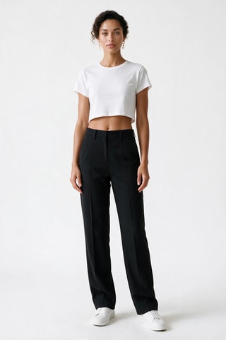 Pantalon en laine vierge - Noir