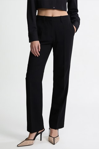 Pantalon en laine vierge Curve Car - Noir