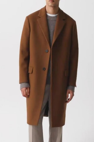 Manteau en laine Melton - Camel