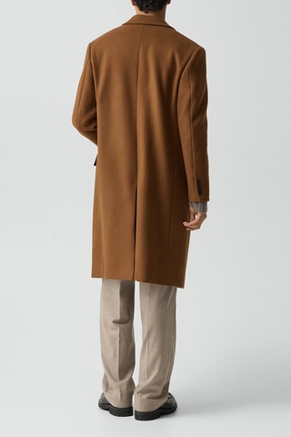 Manteau en laine Melton - Camel
