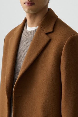 Manteau en laine Melton - Camel