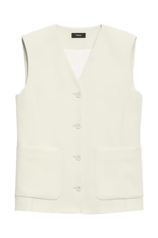 Veste sans manches Zig Zag - Beige