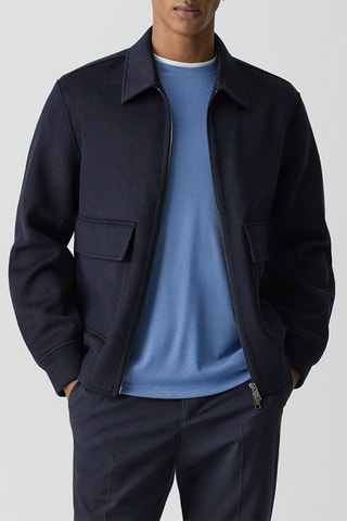 Veste en laine et cachemire Sean - Bleu marine