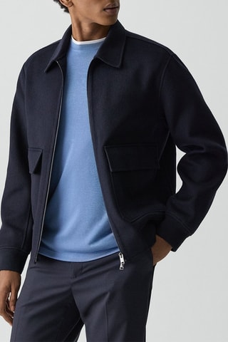 Veste en laine et cachemire Sean - Bleu marine