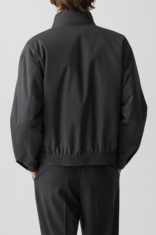 Blouson réversible en laine Motion - Gris foncé
