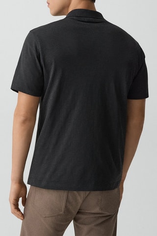 Polo en coton Pima Bron - Noir