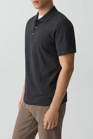 Polo en coton Pima Bron - Noir