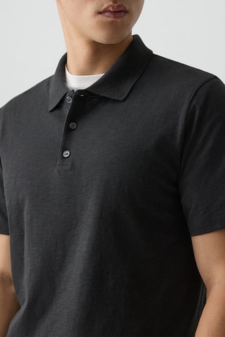 Polo en coton Pima Bron - Noir