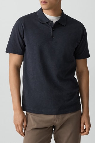 Polo en coton - Bron - Bleu marine