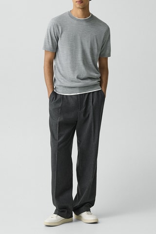 T-shirt en laine mérinos Soris - Gris clair