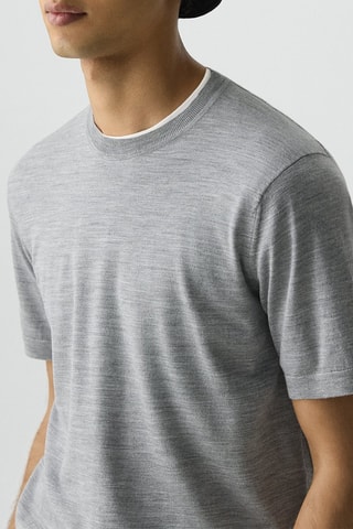 T-shirt en laine mérinos Soris - Gris clair