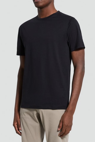 T-shirt en coton pima Precise - Noir