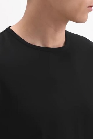 T-shirt en coton pima Precise - Noir