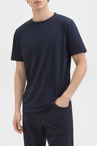 T-shirt en coton pima Precise - Bleu marine
