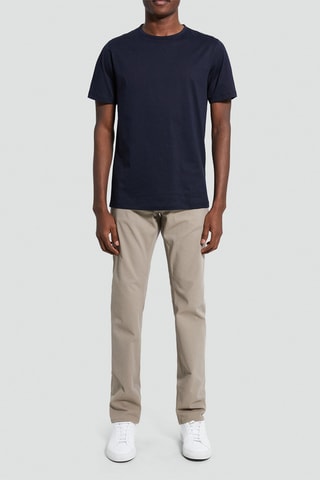 T-shirt en coton pima Precise - Bleu marine